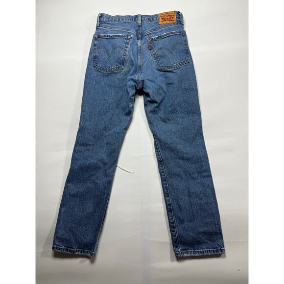 Levi's 501 Women's Distressed Straight Leg Button Fly Jeans - Sz 25x26 (26x25.5) - Picture 3 of 6